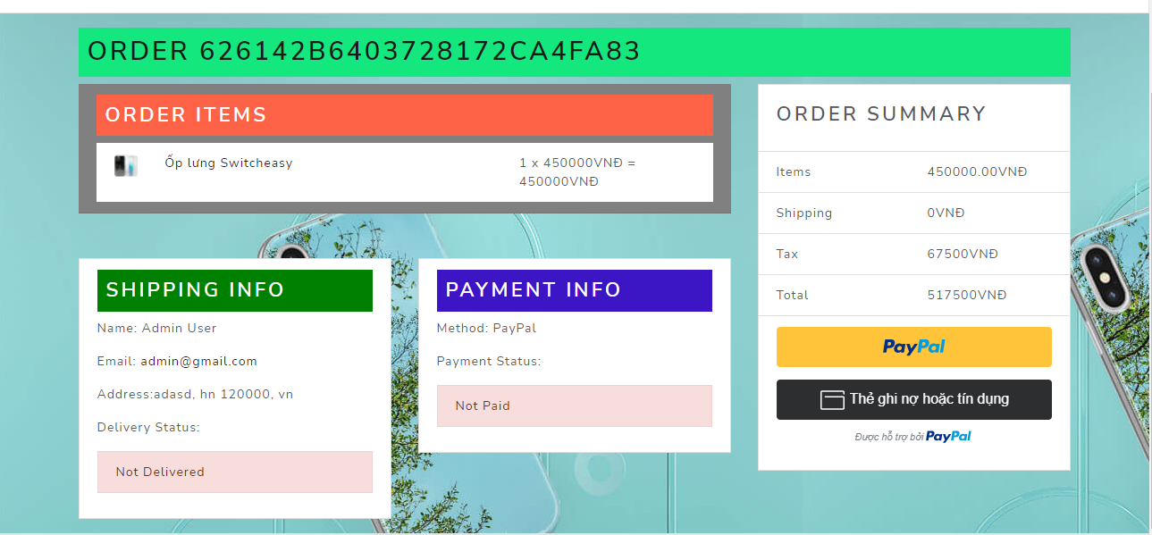 Full code Website bán phụ kiện reactJS + báo cáo
