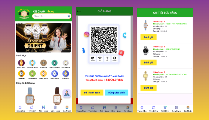 (ANDROID JAVA + SQLITE + BÁO CÁO WORD) App bán đồng hồ đeo tay android có quản trị và người dùng, đánh giá sản phẩm sau khi mua, đặt hàng, tiến trình thực hiện đơn hàng, các chức năng thêm, sửa, xóa