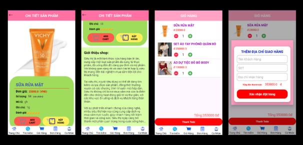 (ANDROID KOTLIN+ SQLITE ) App bán hàng siêu thị market android có đầy đủ chức năng quản trị và người dùng, mini chat.