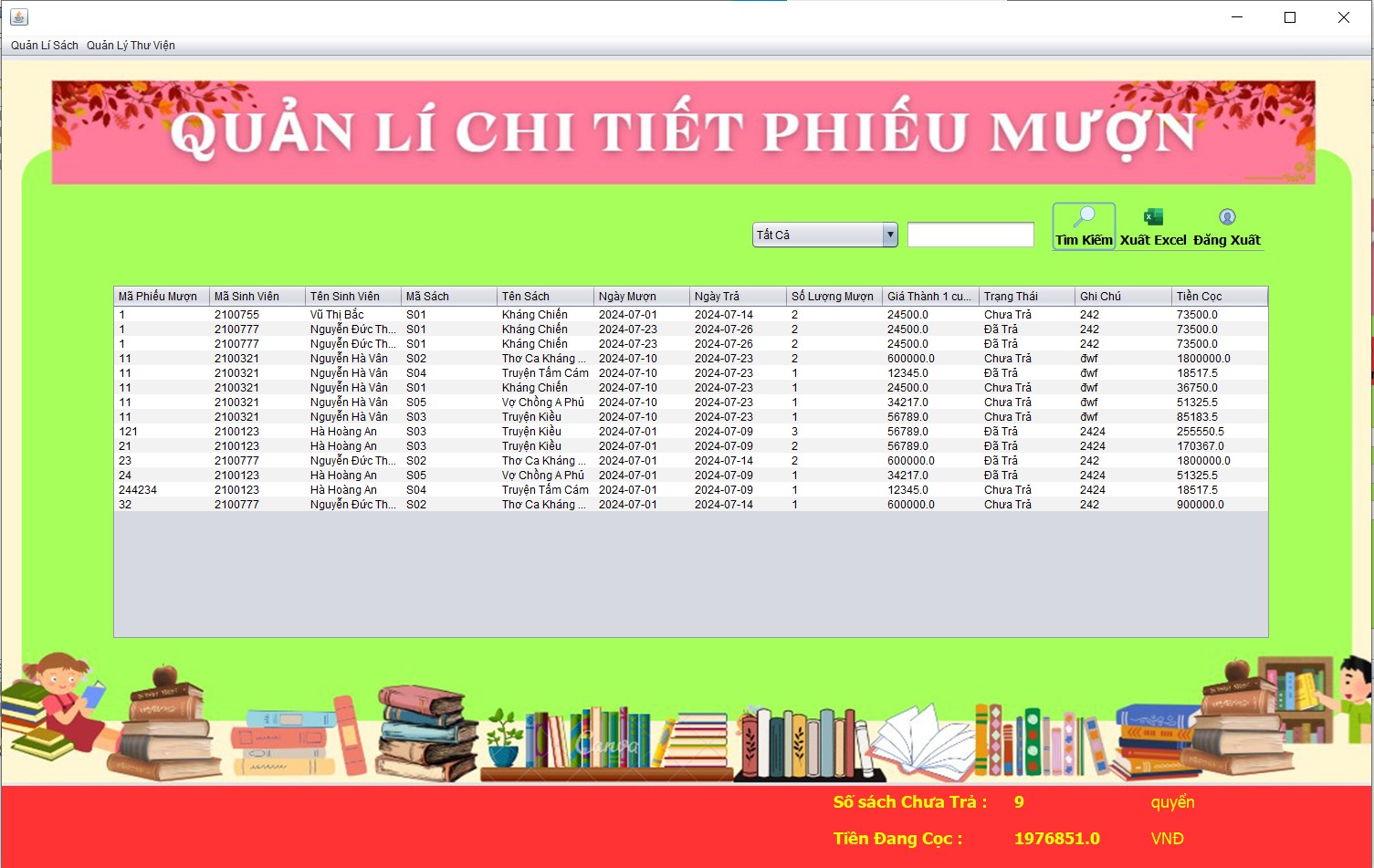 Đồ án + Báo Cáo + Slide phần mềm quản lí thư viện bằng JAVA SWING theo mô hình MVC và SQLSERVER đạt 9.5 điểm đầy đủ chức năng quản trị (có cả bản báo cáo và Slide)..