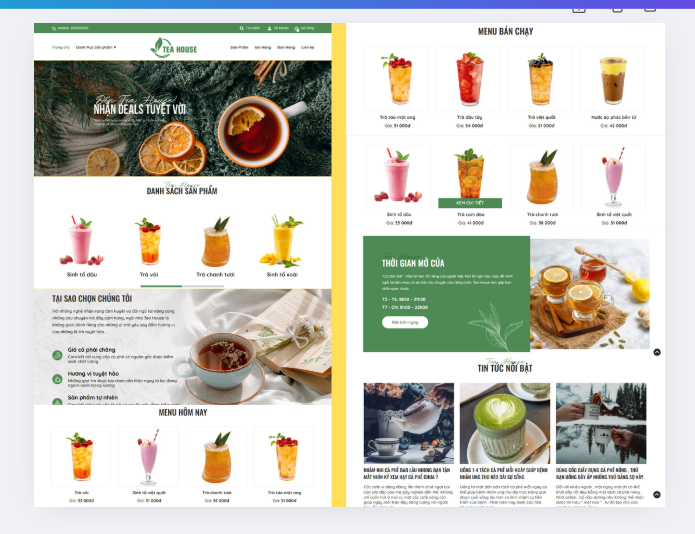 Đồ án + Báo Cáo website cửa hàng bán nước trà TEA HOUSE PHP & MYSQL đầy đủ chức năng quản trị và người dùng (kèm báo cáo WORD 60 trang đủ 7loại UML)