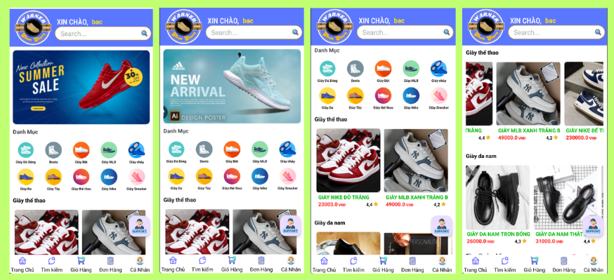 (ANDROID JAVA + SQLITE + BÁO CÁO WORD) App bán giày android java có quản trị và người dùng, đánh giá sản phẩm sau khi mua, đặt hàng, tiến trình thực hiện đơn hàng, các chức năng thêm, sửa, xóa