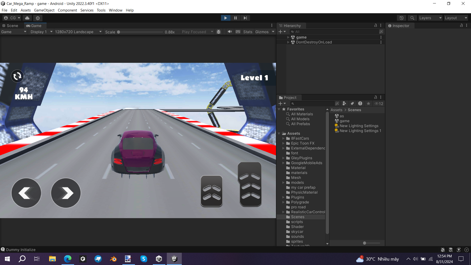 Unity Game Template - Car Mega Ramp (Unity 2022.3.40f1 - Admob)