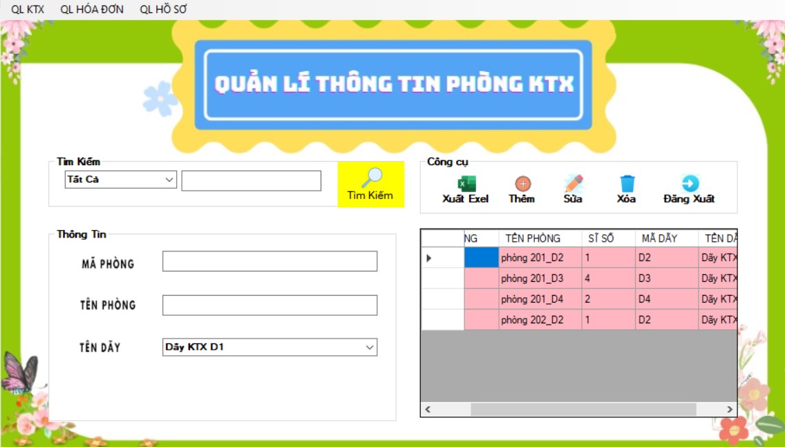 CHia sẻ ĐỒ ÁN + BÁO CÁO Phần Mềm Quản Lí Kí Túc Xá Trường Học .Bằng WINFROM C# SQLSERVER đầy đủ các chức năng quản trị