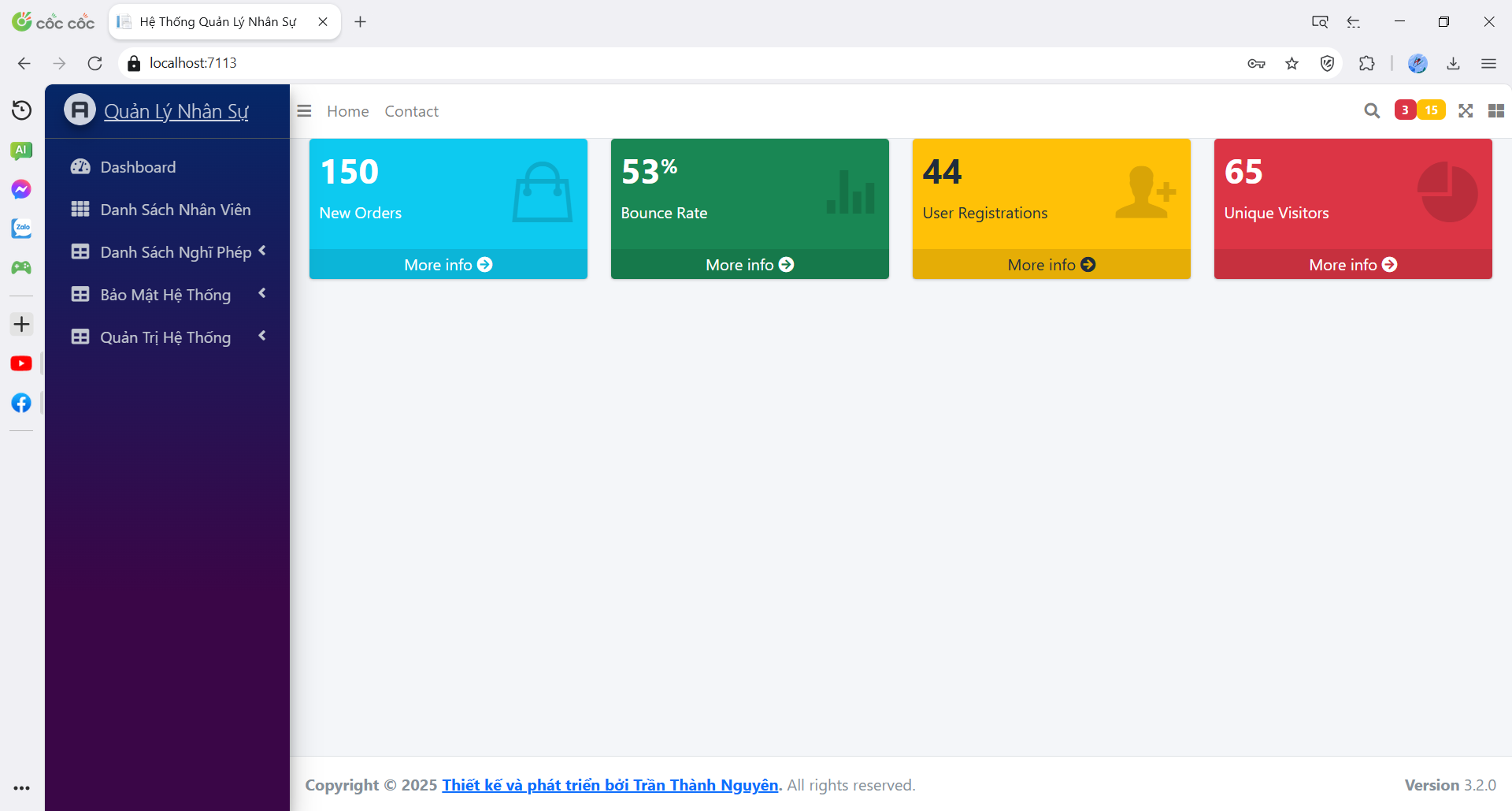 Source code Phần mềm quản lý nhân sự ASP .NET CORE MVC, EF CORE, SQL