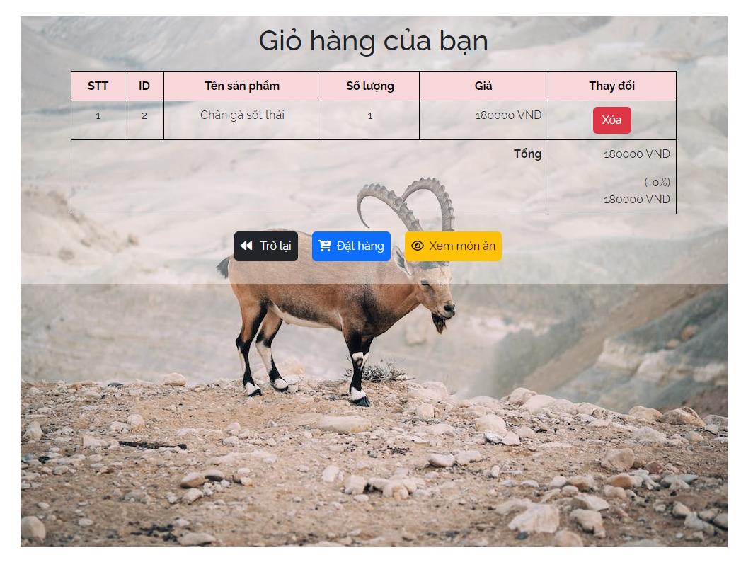 Chia sẻ bài tập lớn nhà hàng bán dê núi bằng php + mysql