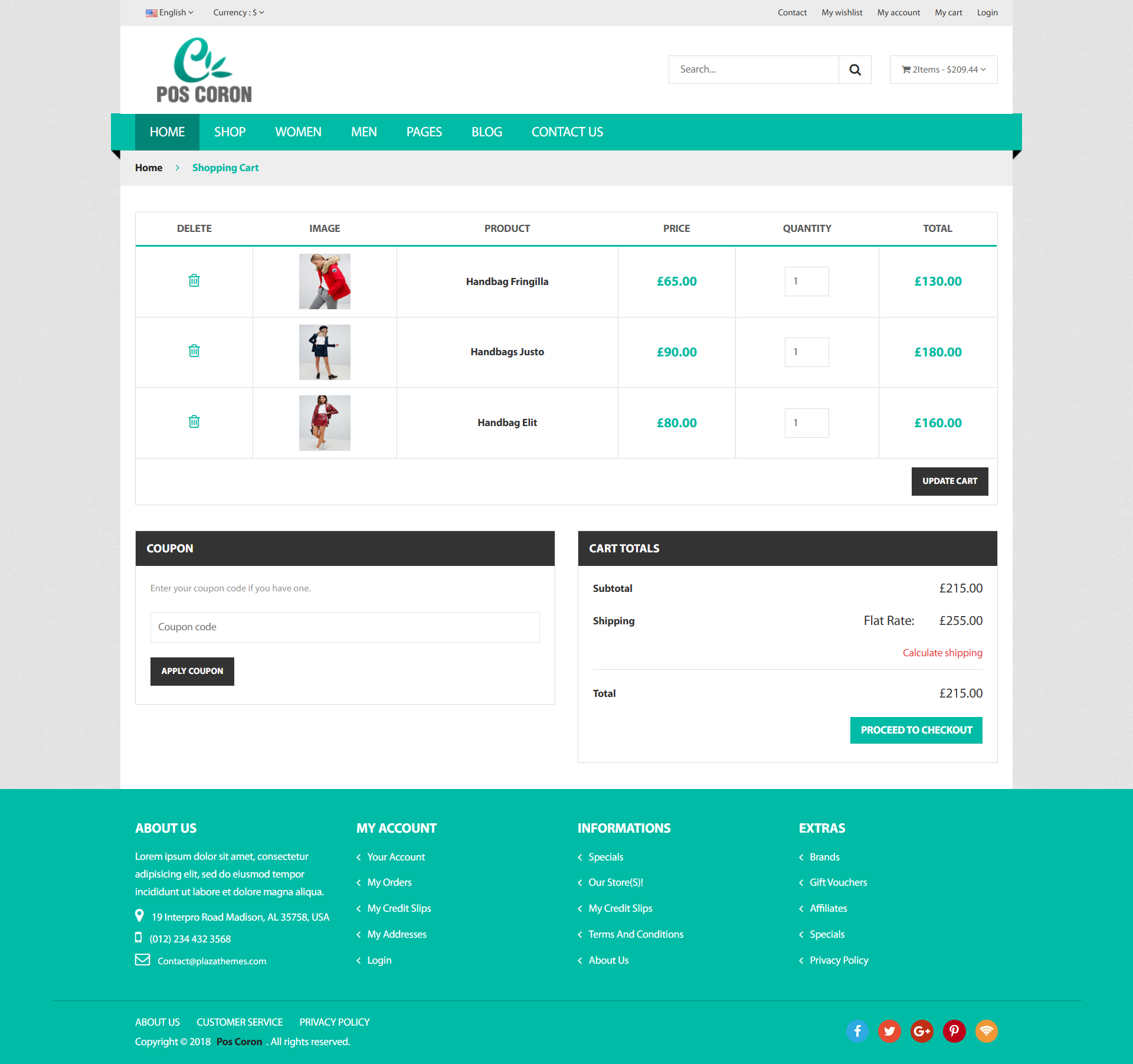 POS Coron – Responsive HTML5 eCommerce Website Template with Full Pages