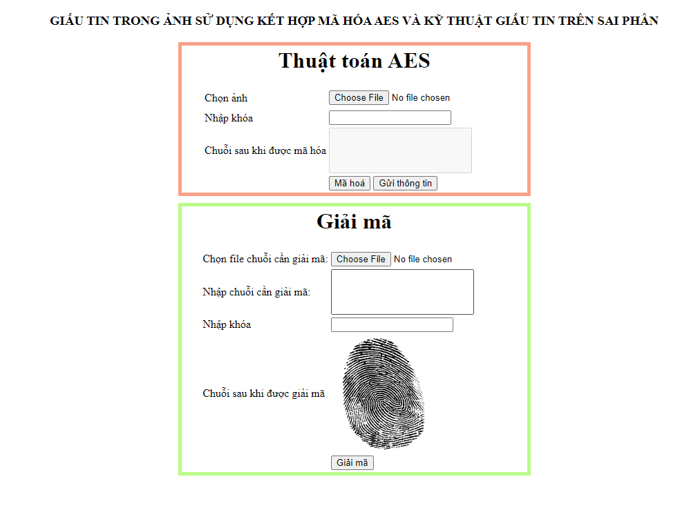 Source code giấu tin trong ảnh sử dụng kết hợp mã hóa AES và kỹ thuật giấu tin trên sai phân bằng php