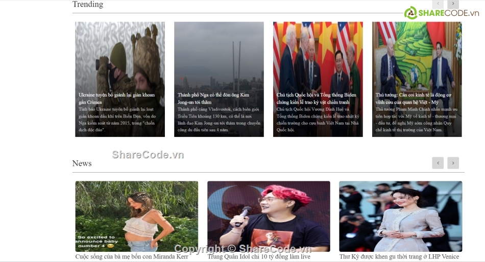 Chia sẻ Source code Web Tin Tức với giao diện đẹp, responsive trên mọi thiết bị, tự động cập nhật tin tức bài viết mới từ trang web vnexpress