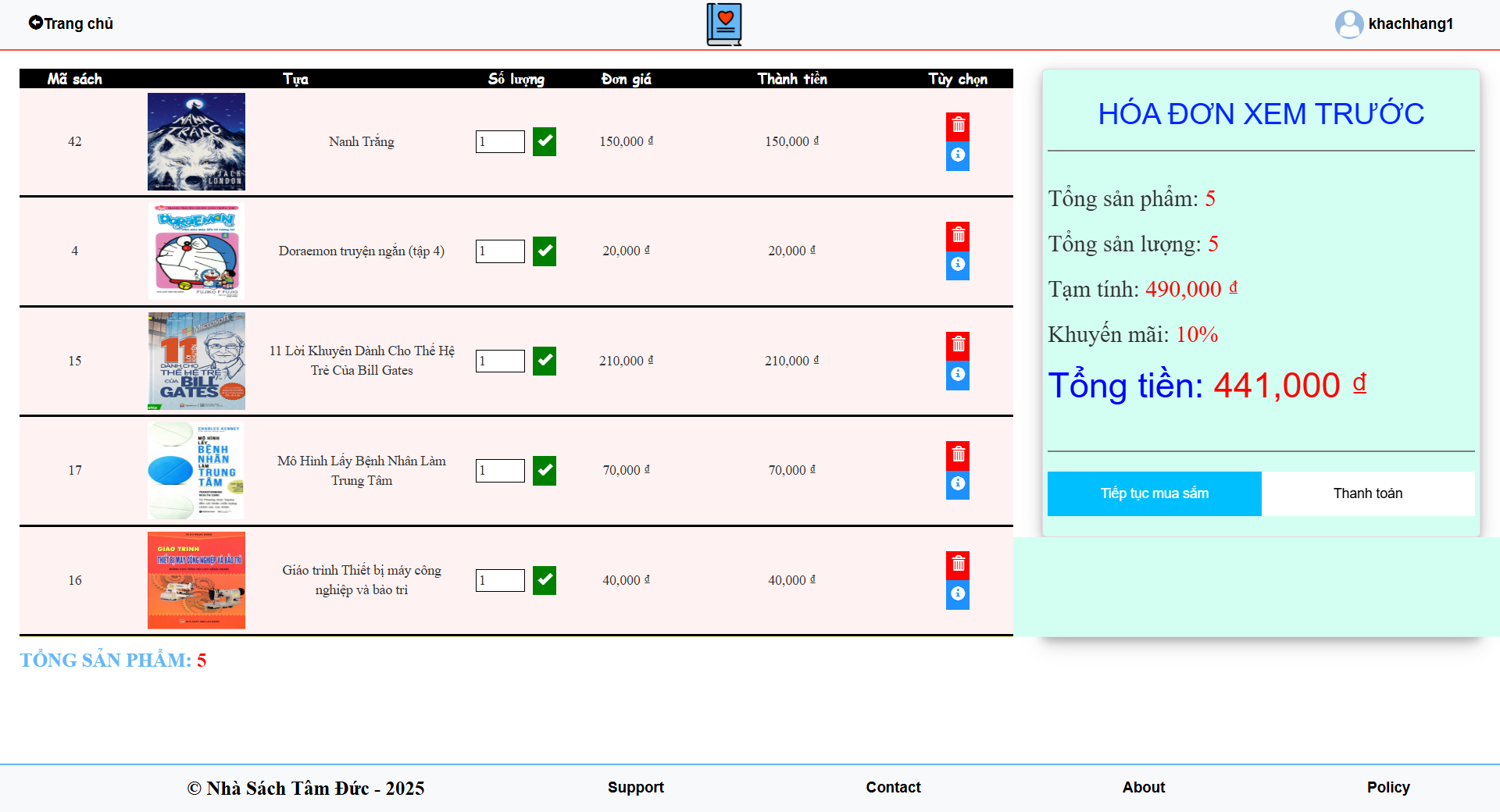 Source code website bán sách online Asp.net mvc MSSQL + Full báo cáo