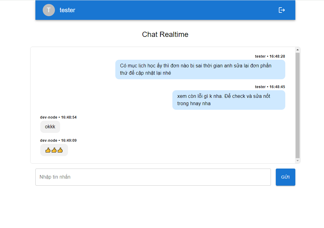 Source code webchat bằng nodejs - reactjs - typescript chat thời gian thực