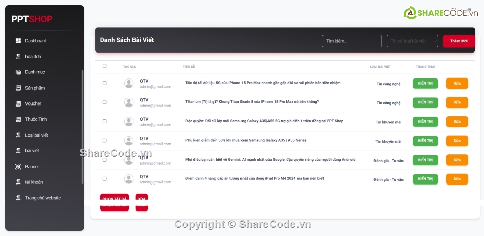Source code website bán điện thoại PHP MySQL MVC đồ án điện thoại laptop phone full source bán điện thoại laptop