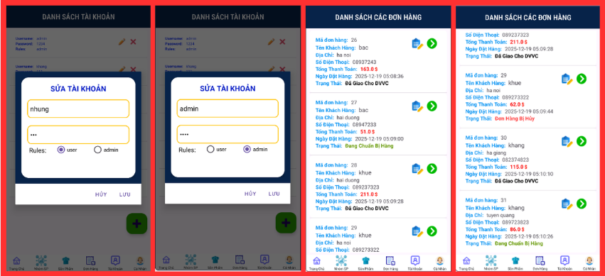 (ANDROID JAVA + SQLITE + BÁO CÁO WORD) App bán giày thể thao android có quản trị và người dùng, đánh giá sản phẩm sau khi mua, đặt hàng, tiến trình thực hiện đơn hàng, các chức năng. thêm, sửa, xóa