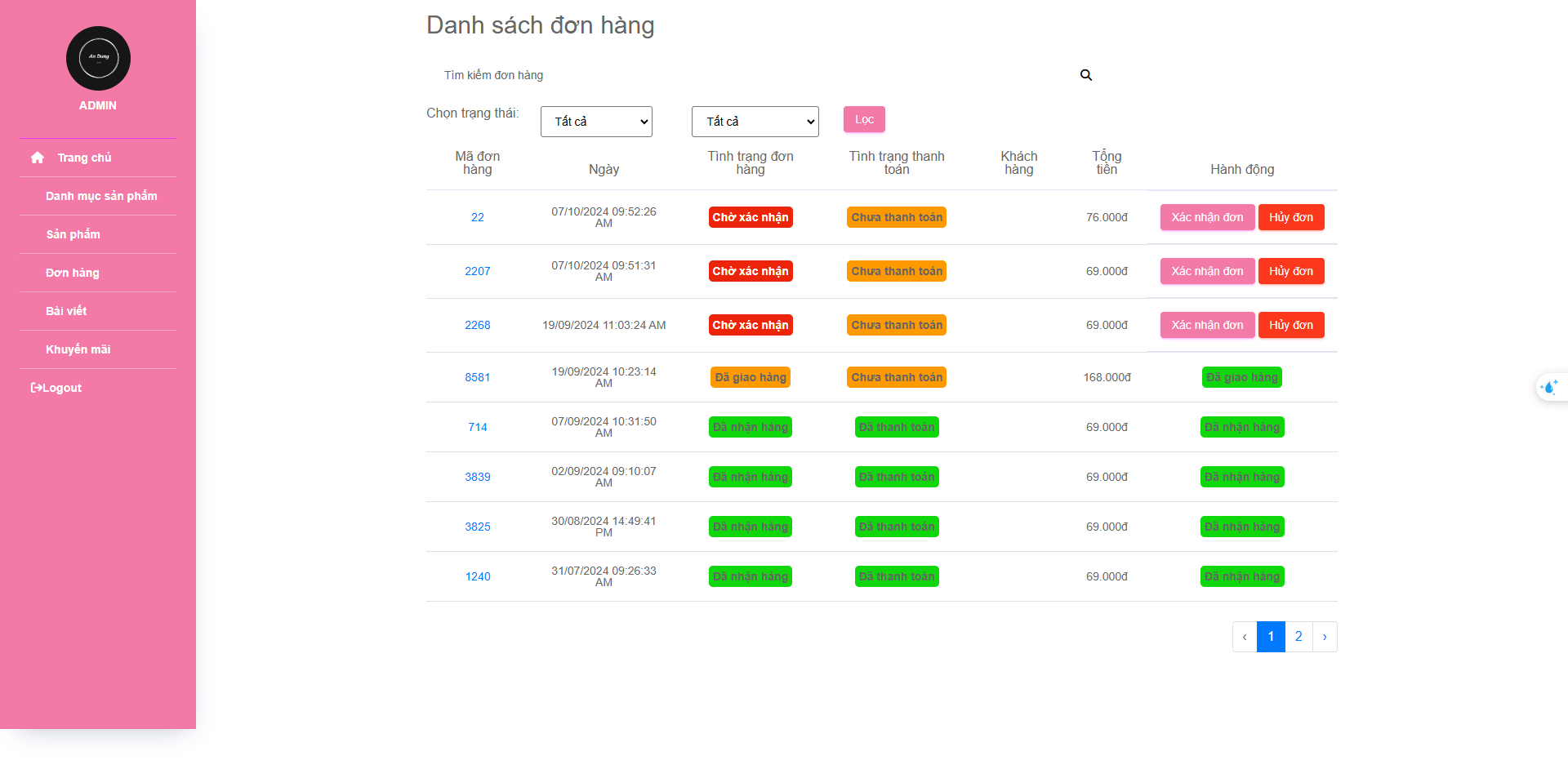 Chia sẻ đồ án website bán thời trang bằng php - laravel, có tích hợp thanh toán VnPay