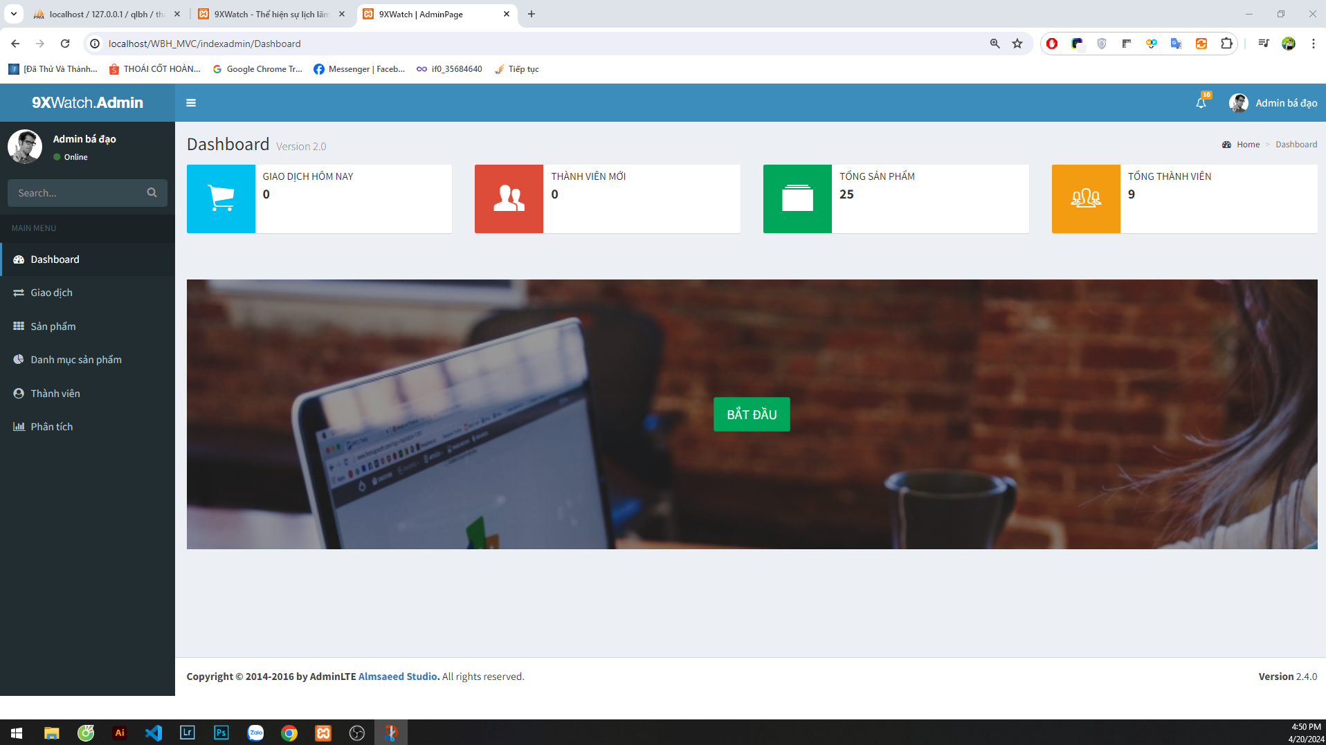 Source code web đồ án website bán đồng hồ MVC viết bằng PHP & MySQL