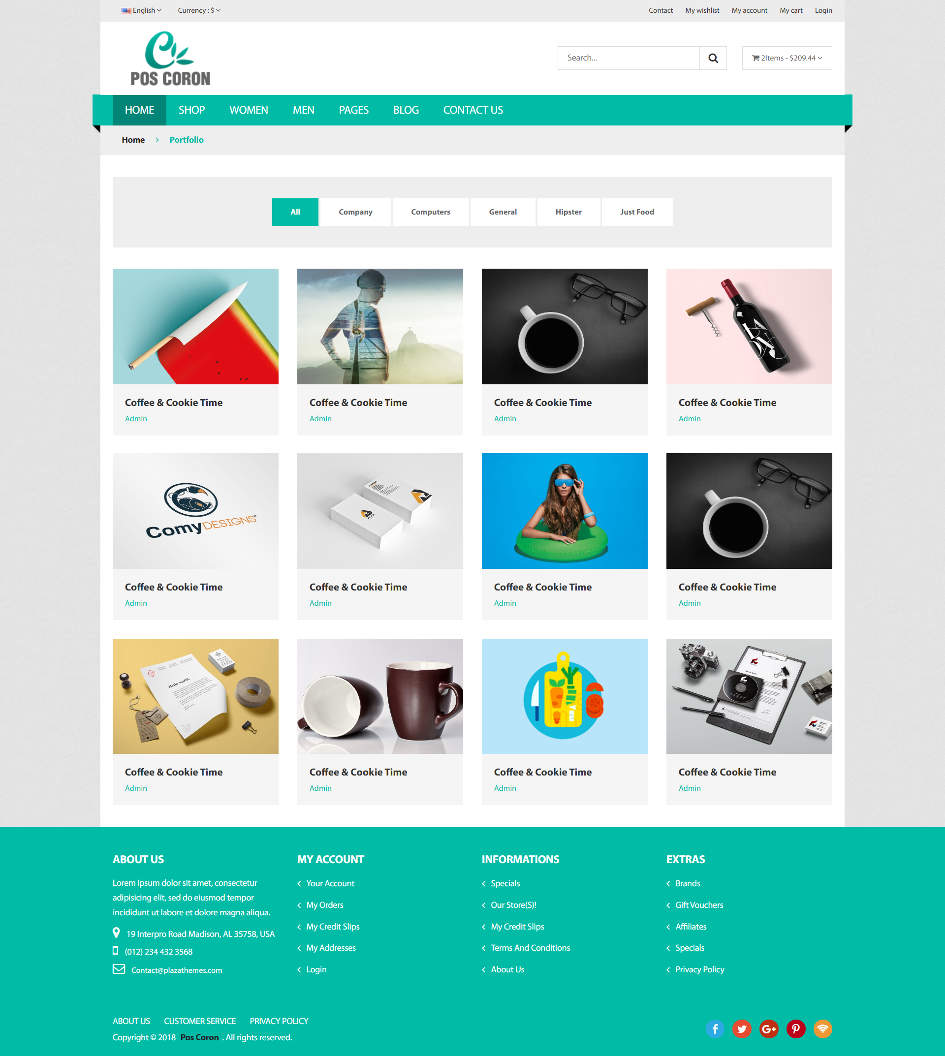 POS Coron – Responsive HTML5 eCommerce Website Template with Full Pages