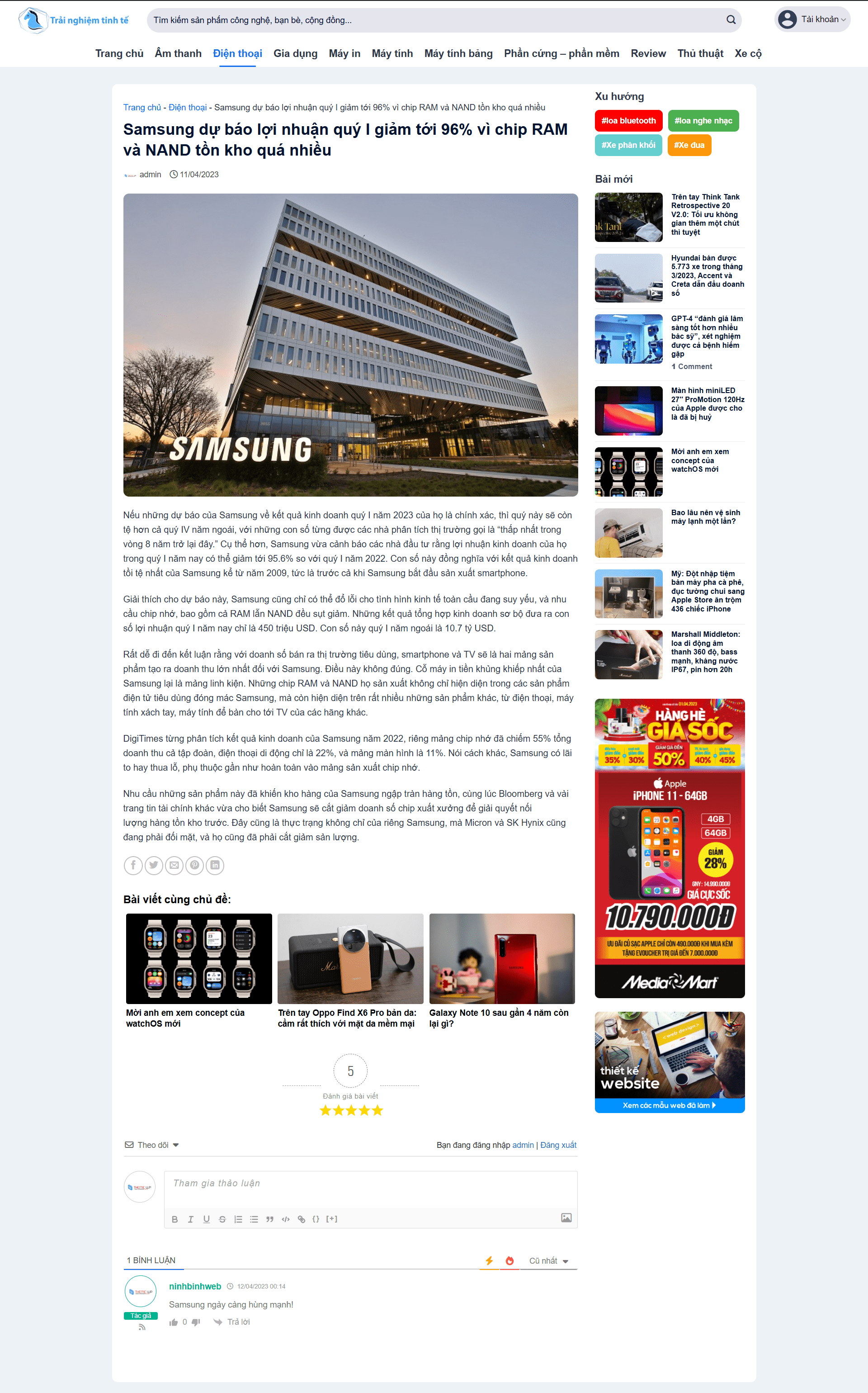 Theme wordpress website tin tức giống tinh tế - tin tức công nghệ - tin tức thể thao,...
