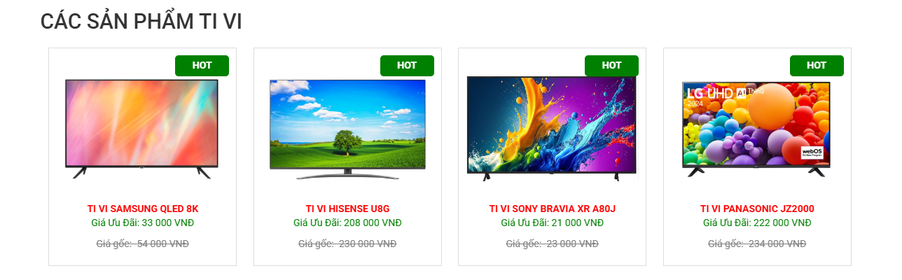Đồ án + Báo Cáo website shop bán đồ điện tử tivi,tai nghe bằng PHP & MYSQL đầy đủ chức năng quản trị và người dùng (kèm báo cáo WORD 60 trang đủ 7 loại UML)