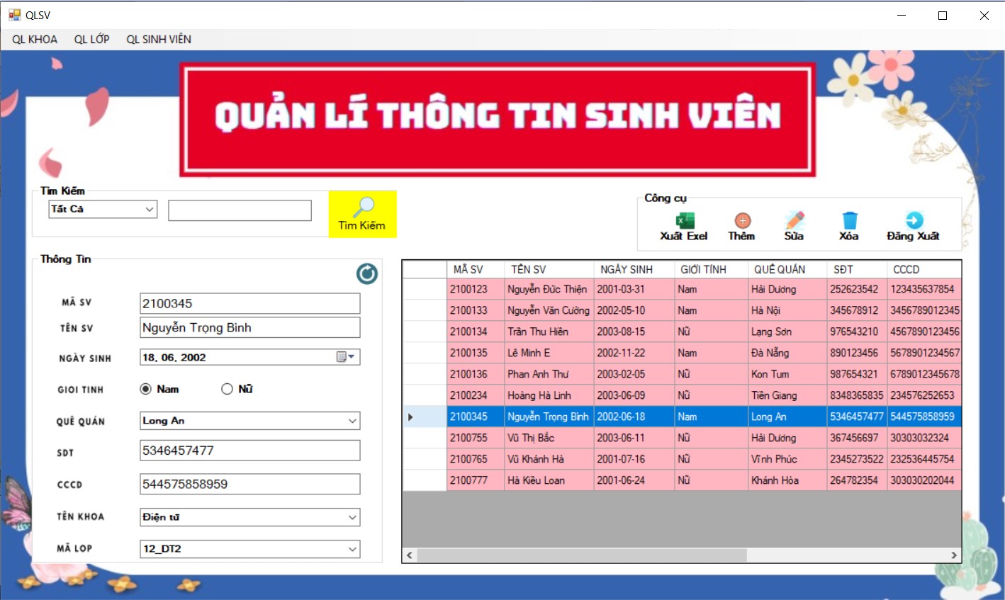 ĐỒ ÁN + BÁO CÁO Phần Mềm Quản Lí Kí Túc Xá Trường Học Bằng WINFROM C# SQLSERVER đầy đủ các chức năng quản trị + báo cáo