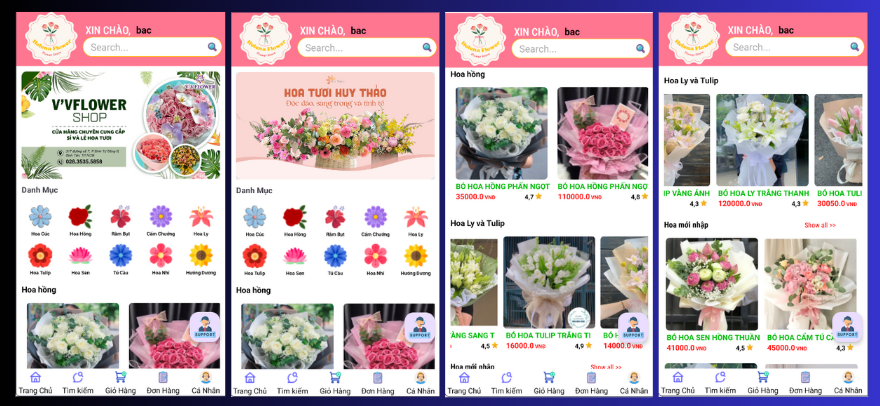 (ANDROID JAVA + SQLITE + BÁO CÁO WORD) App bán hoa tươi android java có quản trị và người dùng, đánh giá sản phẩm sau khi mua, đặt hàng, tiến trình thực hiện đơn hàng, các chức năng thêm, sửa, xóa
