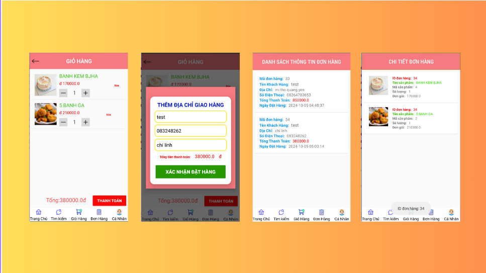 (ANDROID JAVA + SQLITE + BÁO CÁO WORD) App bán hàng android đặt bánh có đầy đủ chức năng quản trị và đặt hàng