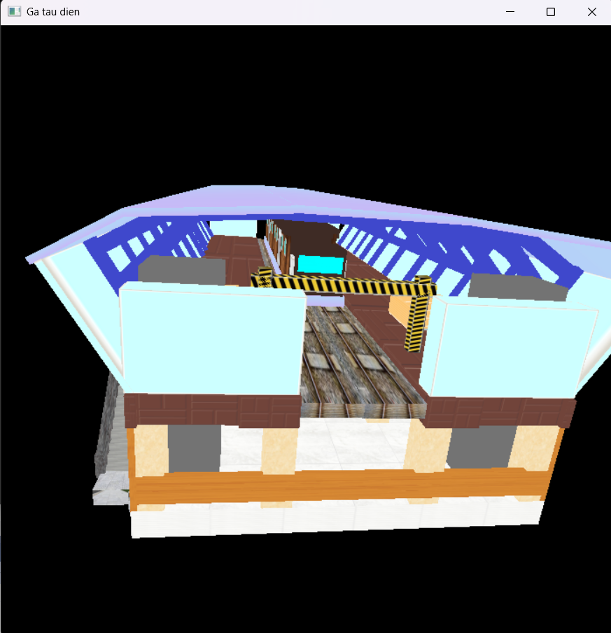 Source code đồ họa máy tính mô phỏng nhà ga OpenGL