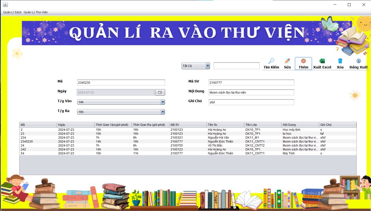 Đồ án + Báo cáo+ Slide phần mềm quản lí thư viện bằng JAVA SWING và SQLSERVER đạt 9.5 điểm đầy đủ chức năng quản trị