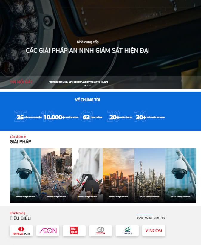 Chia sẻ Full source code website giới thiệu công ty camera  - Cung Cấp Giải Pháp An Ninh Hiện Đại