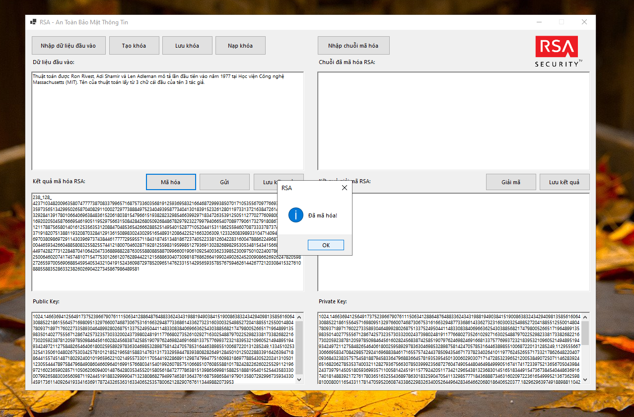 Chia sẻ source code mã hóa và giải mã RSA bằng c#