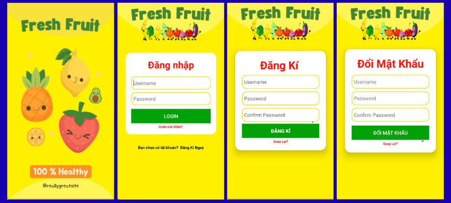 (ANDROID JAVA + SQLITE + BÁO CÁO WORD) App bán trái cây android có quản trị và người dùng, đánh giá sản phẩm sau khi mua, đặt hàng, tiến trình thực hiện đơn hàng, các chức năng. thêm, sửa, xóa