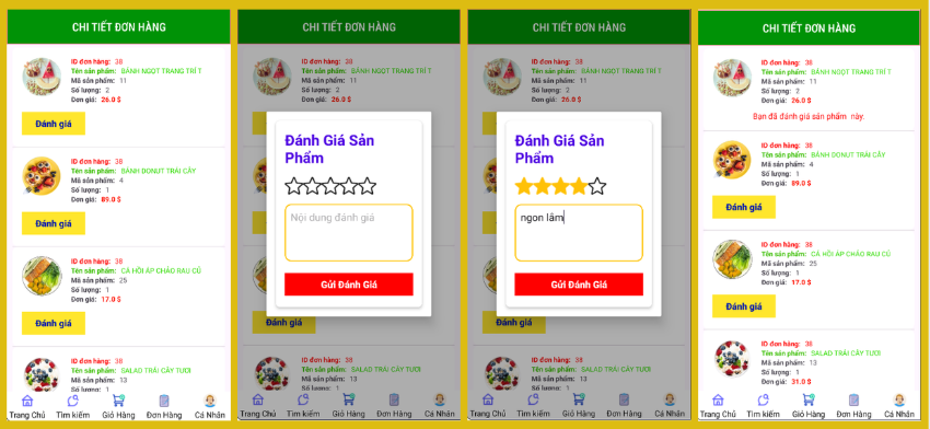 (ANDROID JAVA + SQLITE + BÁO CÁO WORD) app đặt đồ ăn droid có quản trị và người dùng, đánh giá sản phẩm sau khi mua, đặt hàng, tiến trình thực hiện đơn hàng, các chức năng. thêm, sửa, xóa