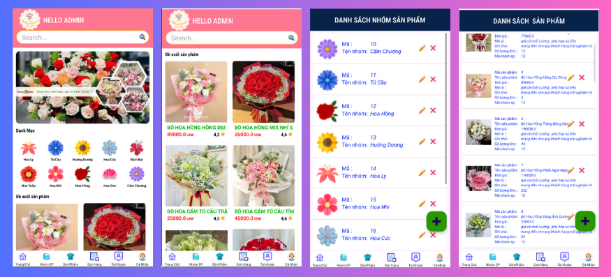 (ANDROID JAVA + SQLITE + BÁO CÁO WORD) App bán hoa tươi android java có quản trị và người dùng, đánh giá sản phẩm sau khi mua, đặt hàng, tiến trình thực hiện đơn hàng, các chức năng thêm, sửa, xóa