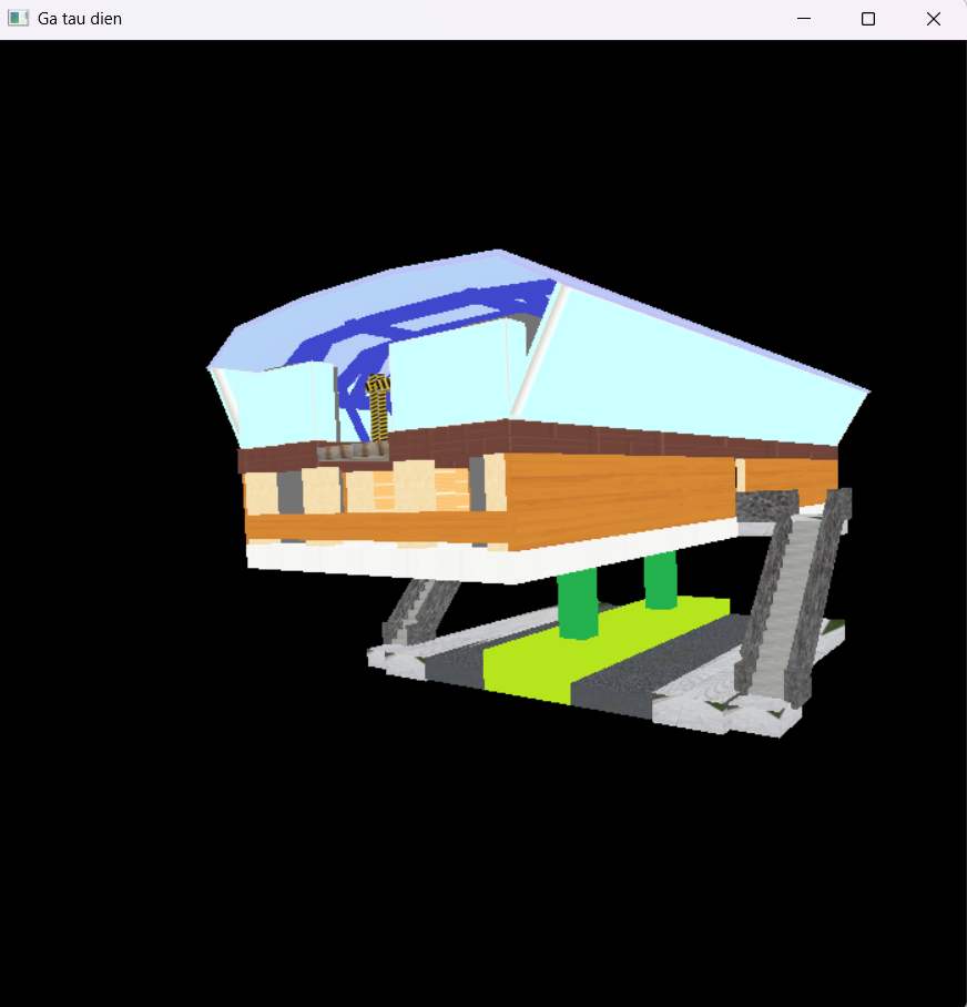 Source code đồ họa máy tính mô phỏng nhà ga OpenGL