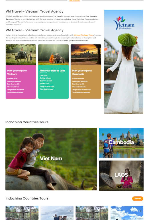 Fullcode website wordpress du lịch cực đẹp giống vmtravel đến 99%