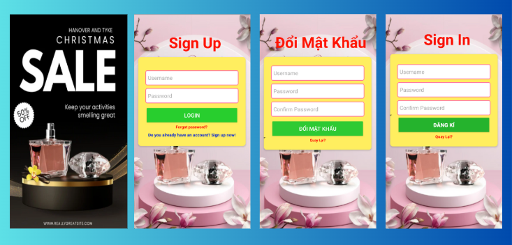 (ANDROID JAVA + SQLITE + BÁO CÁO WORD ) App bán hàng nước hoa đẹp android có đầy đủ chức năng quản trị và đặt hàng.