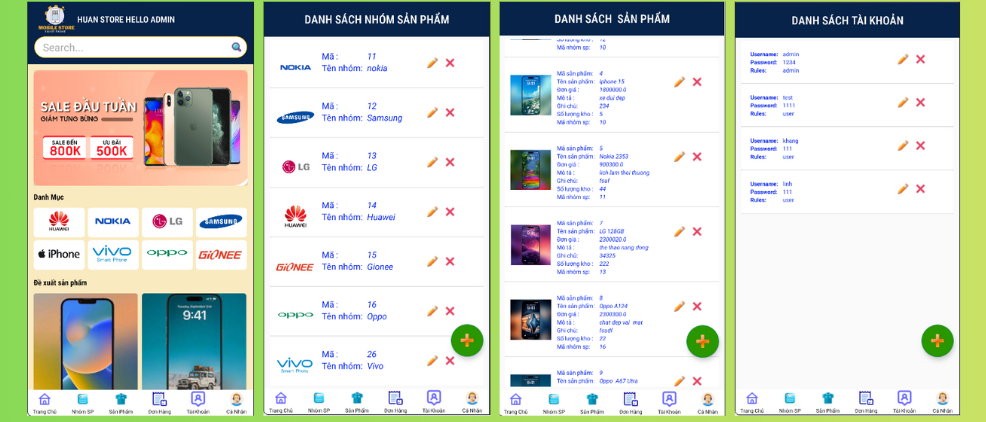(ANDROID JAVA + SQLITE + BÁO CÁO WORD) App bán điện thoại android java có quản trị và người dùng, đánh giá sản phẩm sau khi mua, đặt hàng, tiến trình thực hiện đơn hàng, các chức năng thêm, sửa, xóa