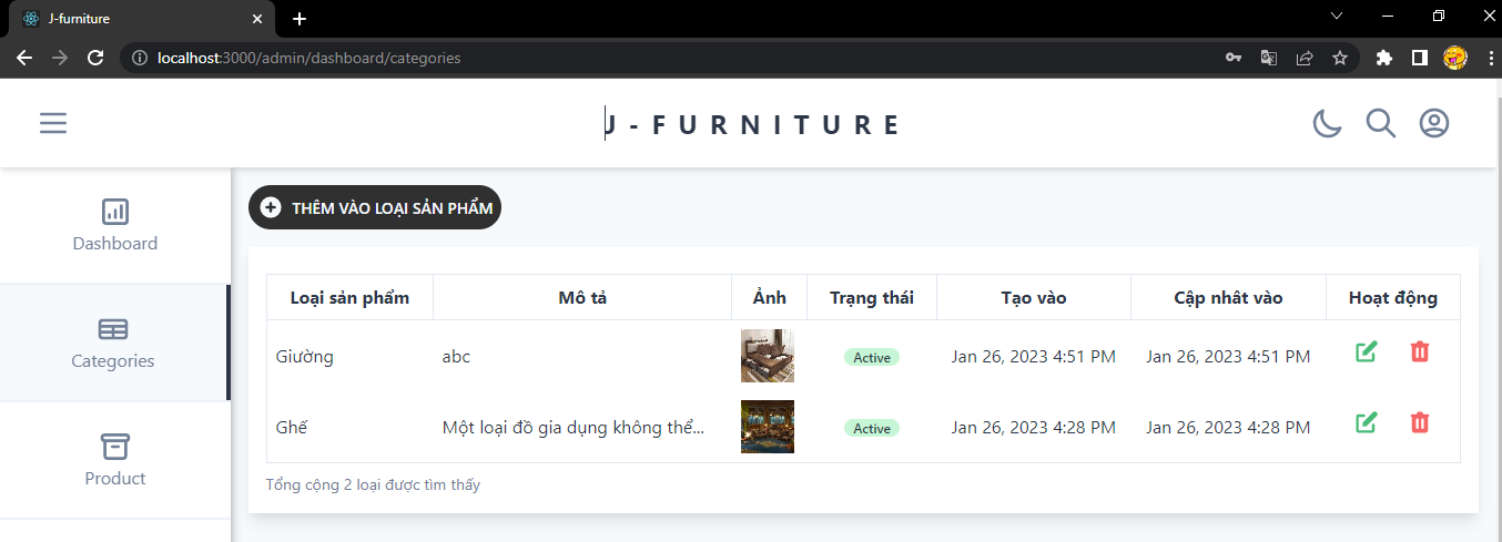 Đồ án Website fullstack bán nội thất reactJS + mongodb full báo cáo