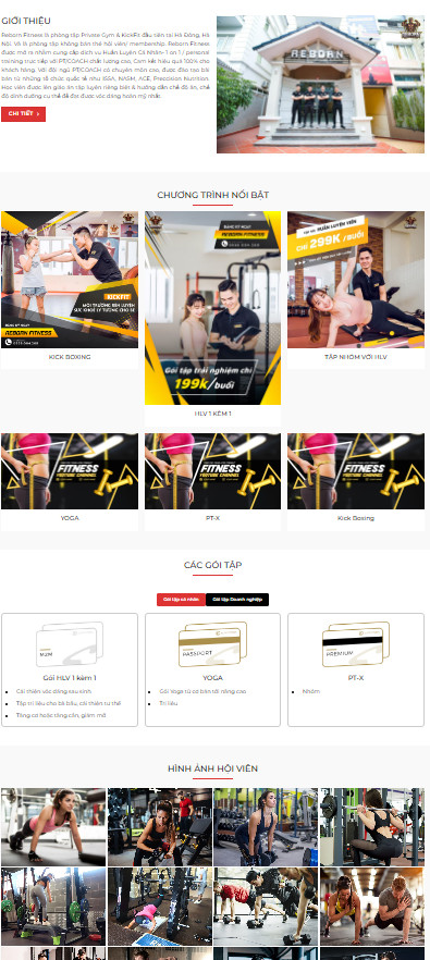 Fullcode wordpress tập gym và dạy gym cực đẹp giá rẻ