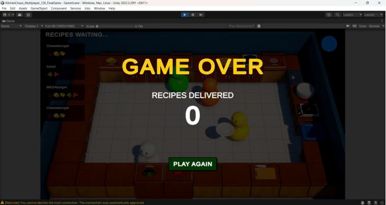 Code Game nấu ăn kitchen chaos + báo cáo + ppt thuyết trình (unity)