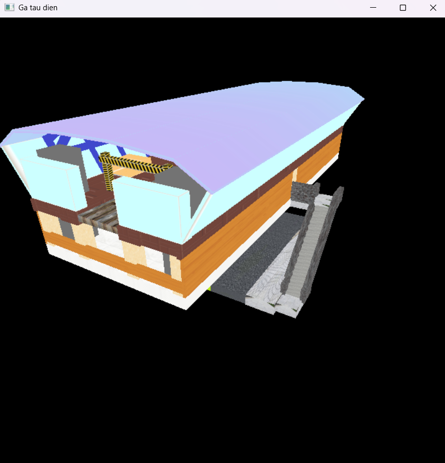 Source code đồ họa máy tính mô phỏng nhà ga OpenGL