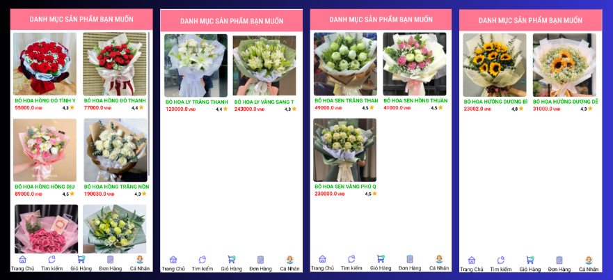 (ANDROID JAVA + SQLITE + BÁO CÁO WORD) App bán hoa tươi android java có quản trị và người dùng, đánh giá sản phẩm sau khi mua, đặt hàng, tiến trình thực hiện đơn hàng, các chức năng thêm, sửa, xóa