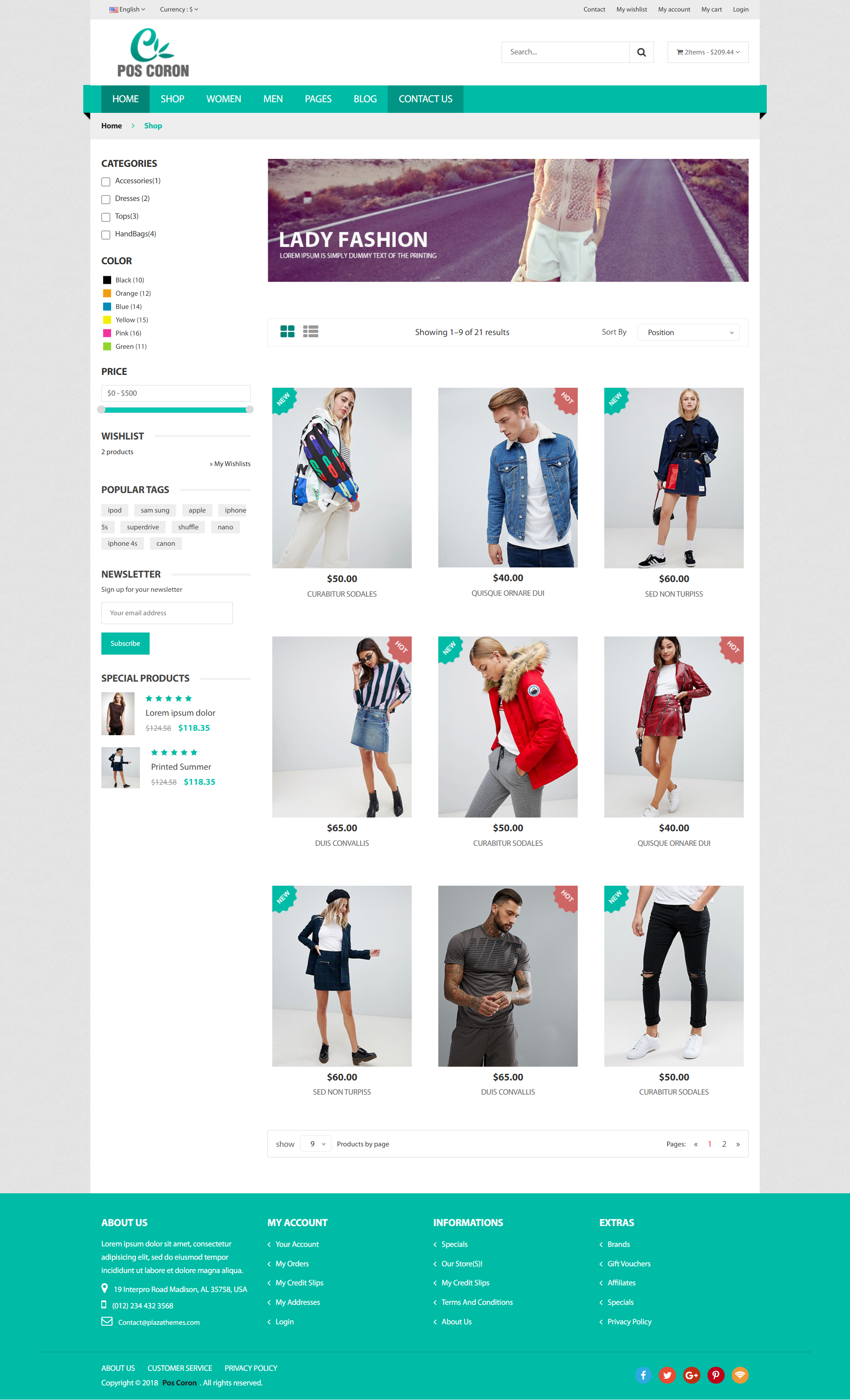 POS Coron – Responsive HTML5 eCommerce Website Template with Full Pages