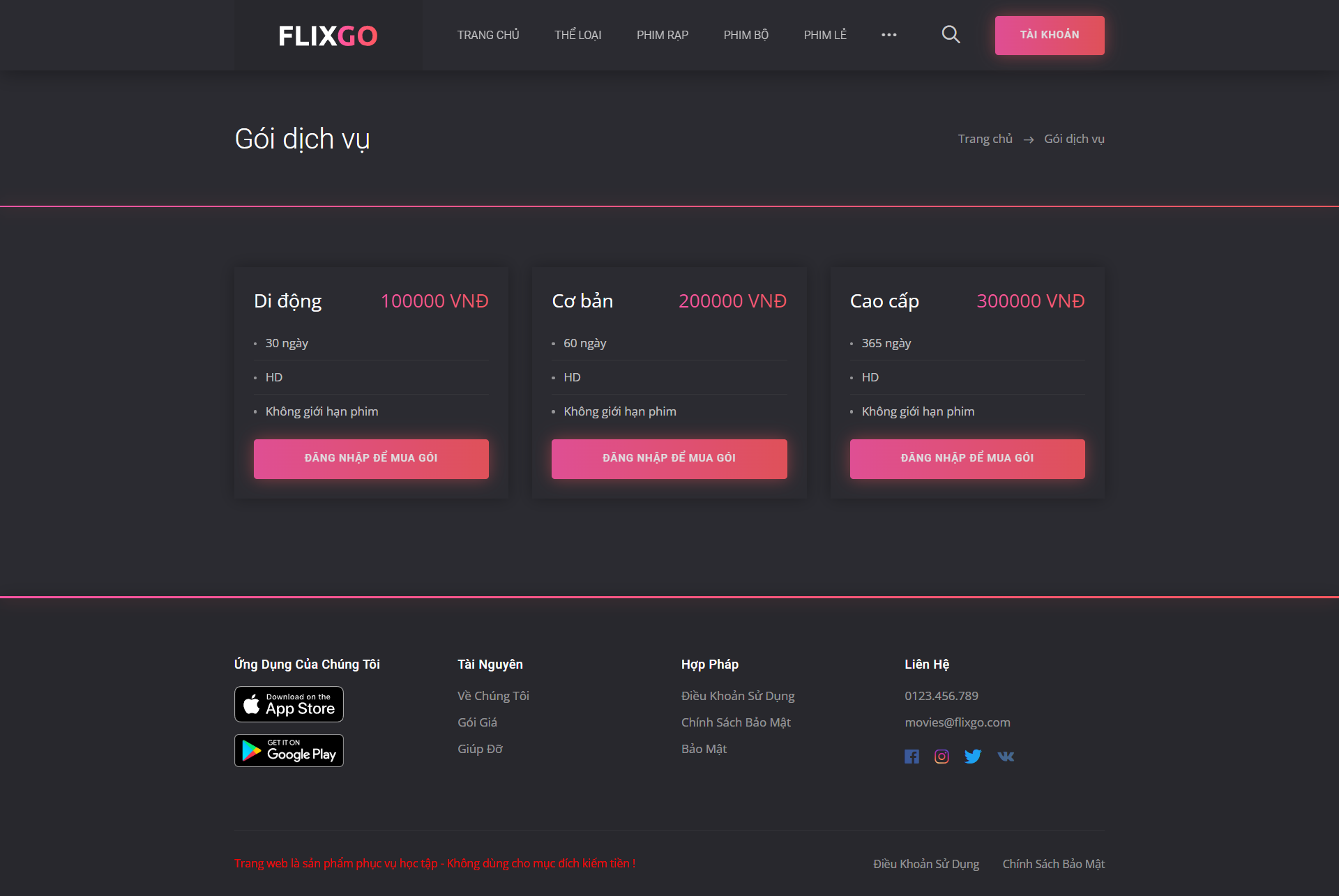 Source code website xem phim - rạp chiếu phim đầy đủ admin