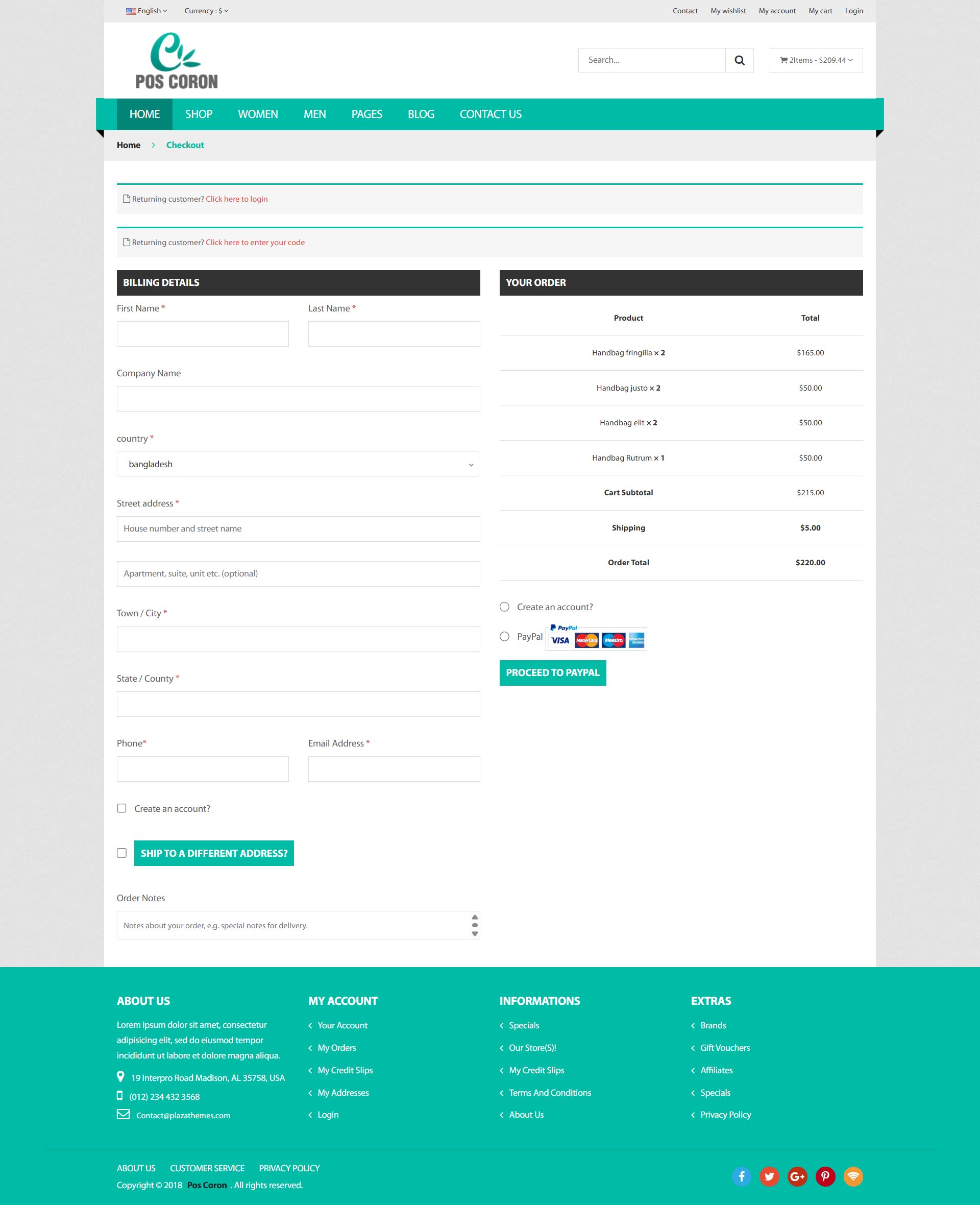 POS Coron – Responsive HTML5 eCommerce Website Template with Full Pages