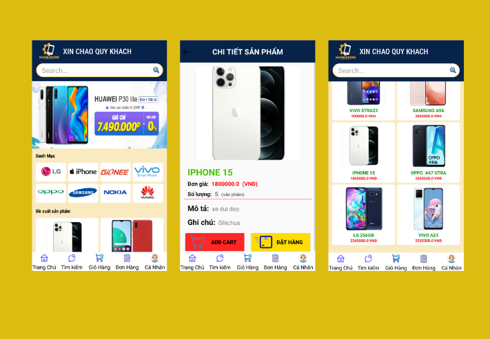 (ANDROID JAVA + SQLITE) App bán hàng android có đầy đủ chức năng quản trị và đặt hàng, xem giỏ hàng thanh toán, xem chi tiết đơn hàng, thêm , sửa, xóa, tìm kiếm.