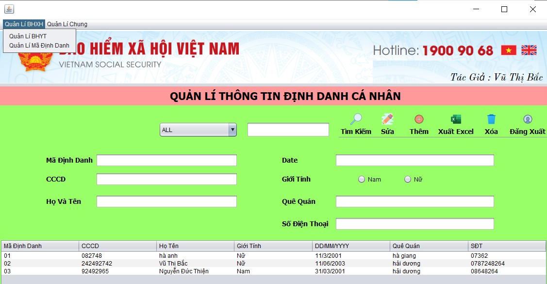 Full Code + Báo Cáo đồ án hệ thống quản lí khám bệnh đầy đủ chức năng quản trị , xuất file Excel hóa đơn kết quả khám bệnh vé khám - JavaSwing