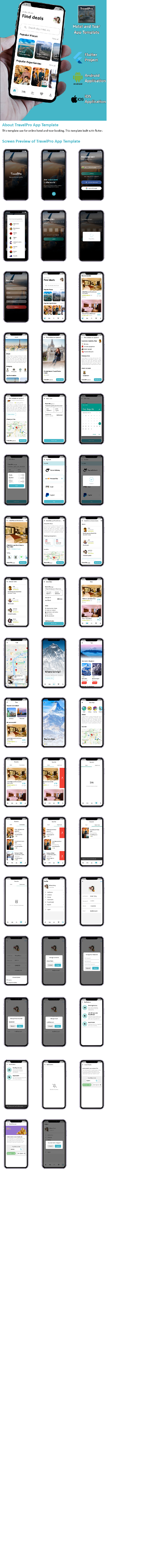 Flutter Hotel Booking and Tour Travel App Template | TravelPro - mẫu ứng dụng du lịch và khách sạn Flutter