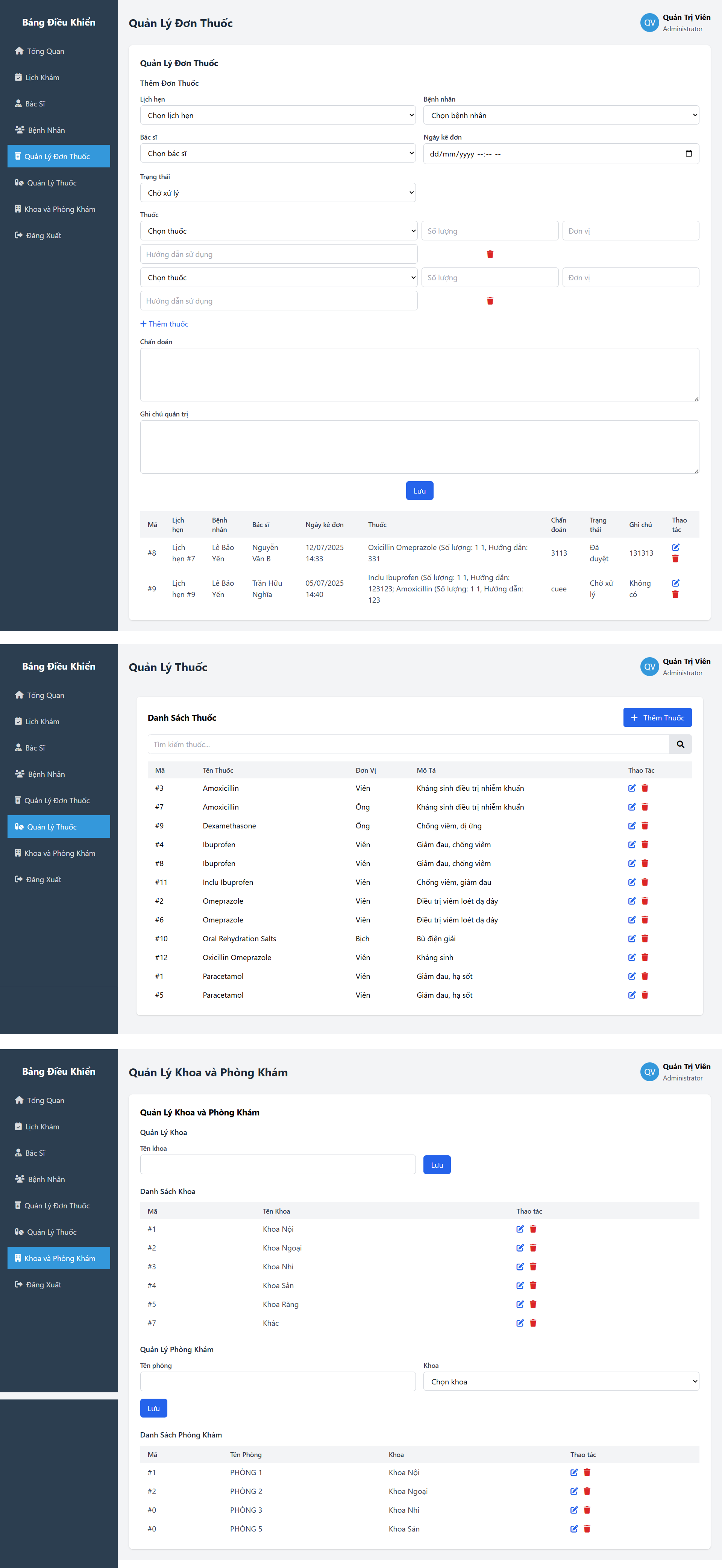 Full code website bệnh viện phòng khám đặt lịch khám bệnh quản lý phòng khám bệnh nhân bệnh viện bác sĩ kê đơn thuốc PHP MYSQL