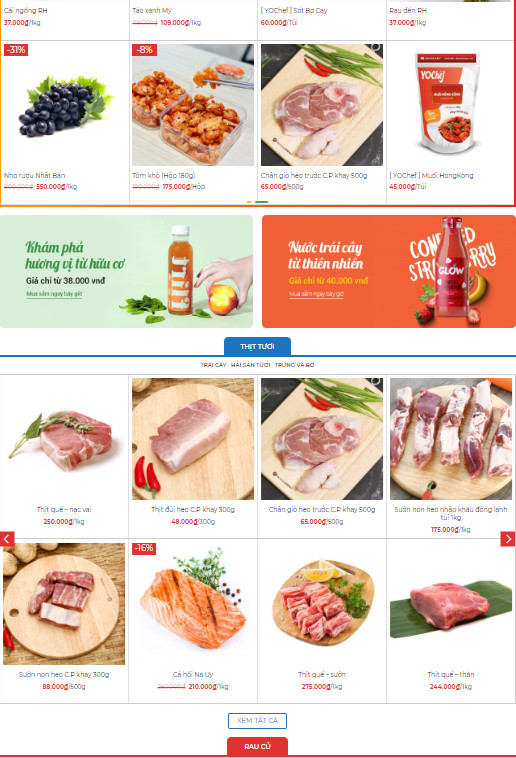 Fullcode wordpress bán thực phẩm, nông sản hoa quả cực đẹp giá rẻ