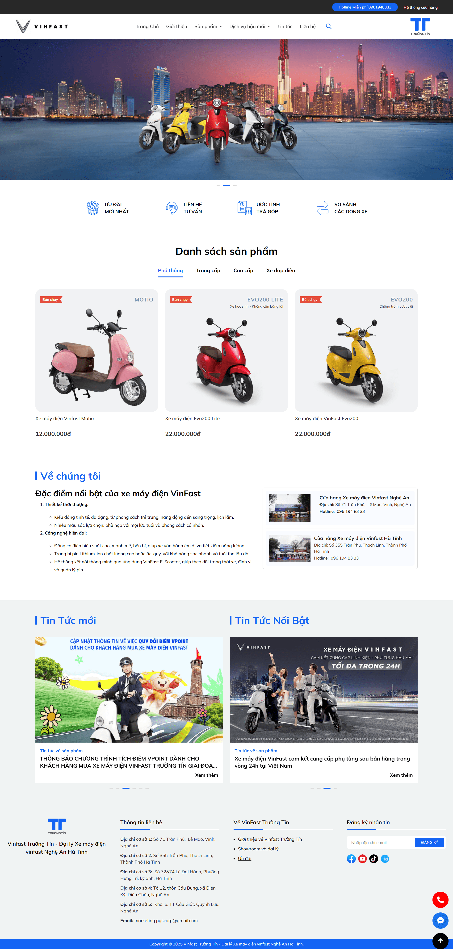Website xe máy điện vinfast Đại lý Xe máy điện vinfast | Phù hợp showroom ô tô xe máy đơn vị kinh doanh xe cũ xe mới